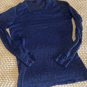 lululemon athletica swiftly Blue Long Sleeve Top